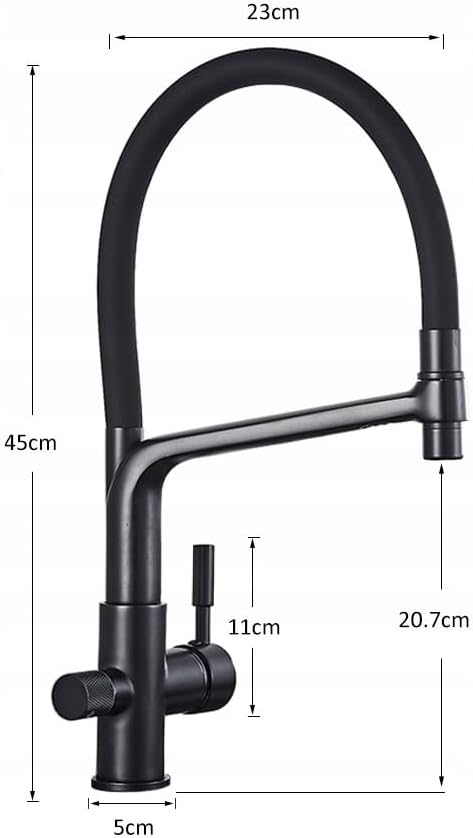 3-Wege Küchenarmatur FLEXIBLE mit herausziehbarer Brause, separater Trinkwasserleitung für Wasserfil