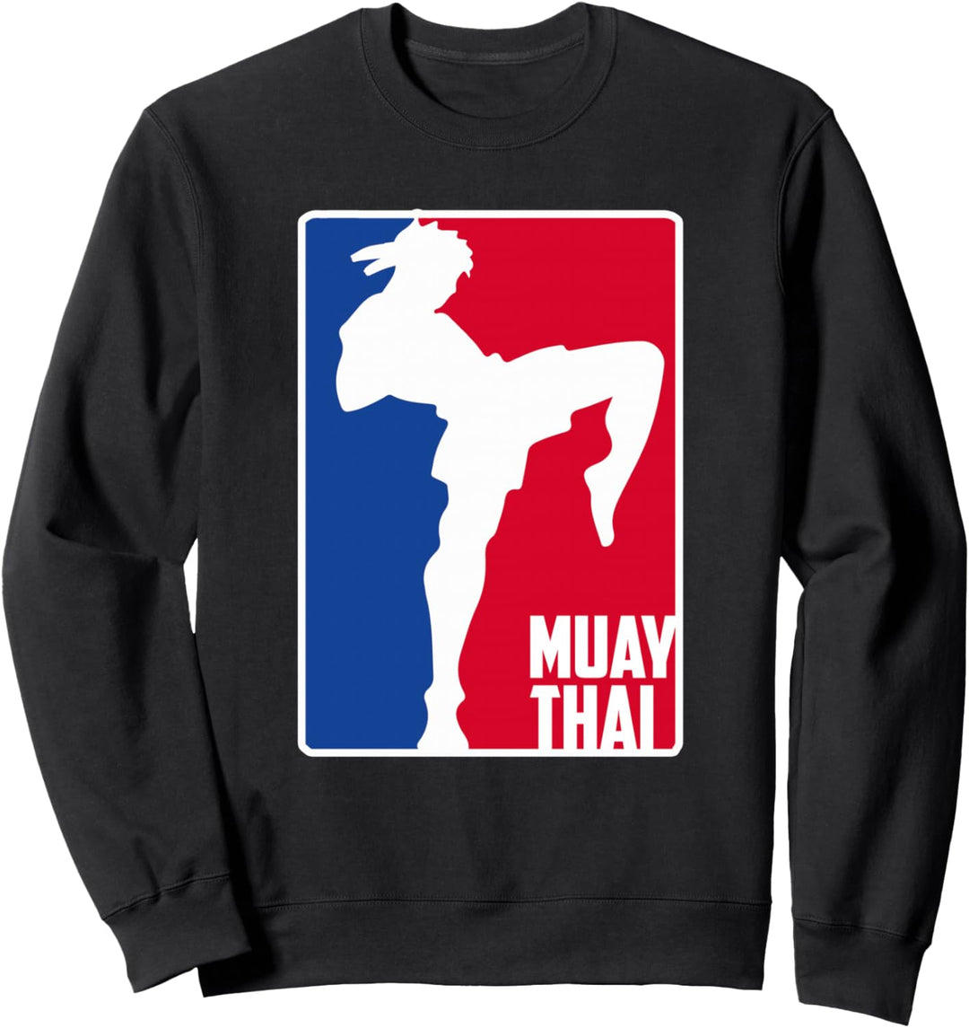 Muay Thai Fighter Retro Kickboxen Training MMA Sweatshirt
