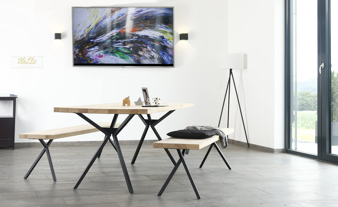 super-diy Design Tischbeine Spyder Schwarz | Wohnzimmertisch | Esstisch | Gartentisch | Bürotisch |