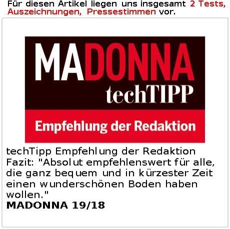 Sichler Haushaltsgeräte Bodenpoliermaschine: Fussboden-Poliermaschine mit Teleskop-Griff, Sprüh-Funk