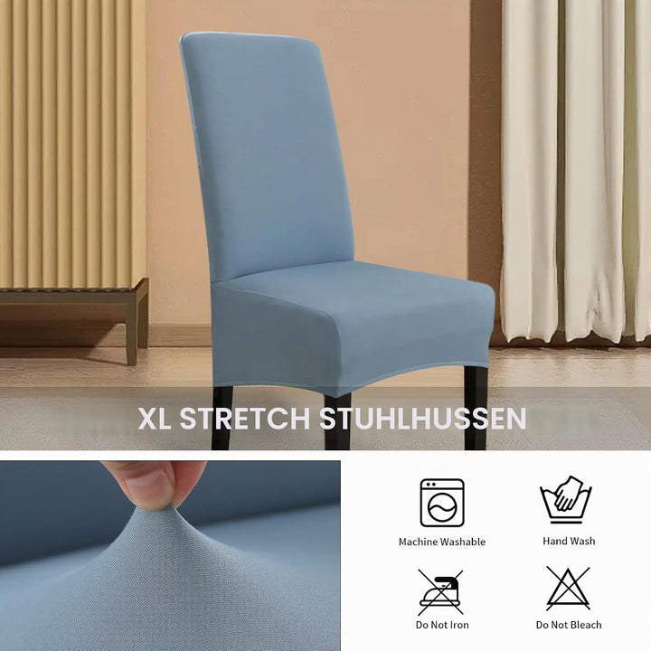 Stuhlhussen XL 4er Set Stretch Stuhlhussen Schwingstühle XL für Esszimmerstühle Spandex Universal-St