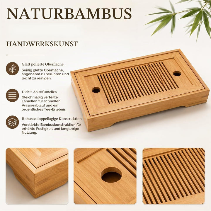 Gongfu Teetablett, Chinesischen Tee Tisch Bambus Tee Tablett, Tee Serviertablett Chinesisch Kung Fu