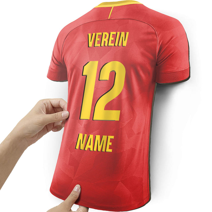 Elbeffekt Trikotlampe für Spanien Fans aus Holz - personalisierbares Geschenk - schenke Dein individ