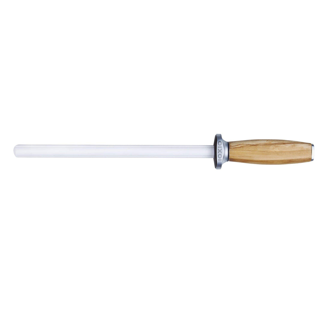 Ioxio MS-1301HO Keramikwetzstab weiss Holzgriff Olive