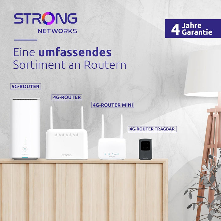 Strong 4G Mobiler Hotspot mit Display, tragbarer WLAN Router, 150 Mbit/s, ideal für Reisen, Messen u