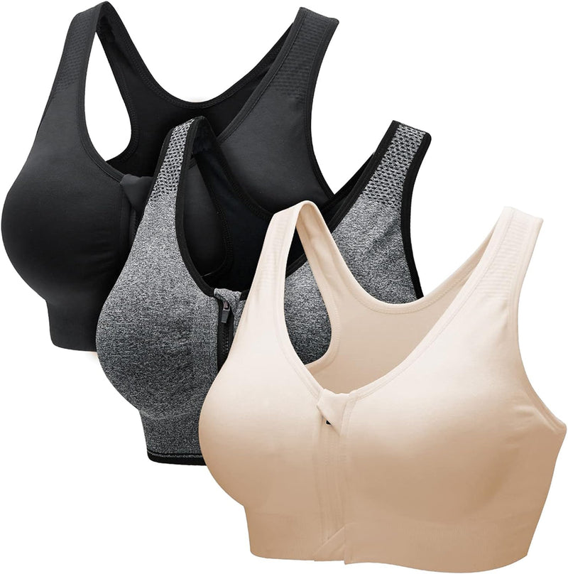 CARETOO Damen Sport BH Stark Halt Active Bra Höhe Beanspruchung Trainieren Bustier Fuer Yoga Fitness