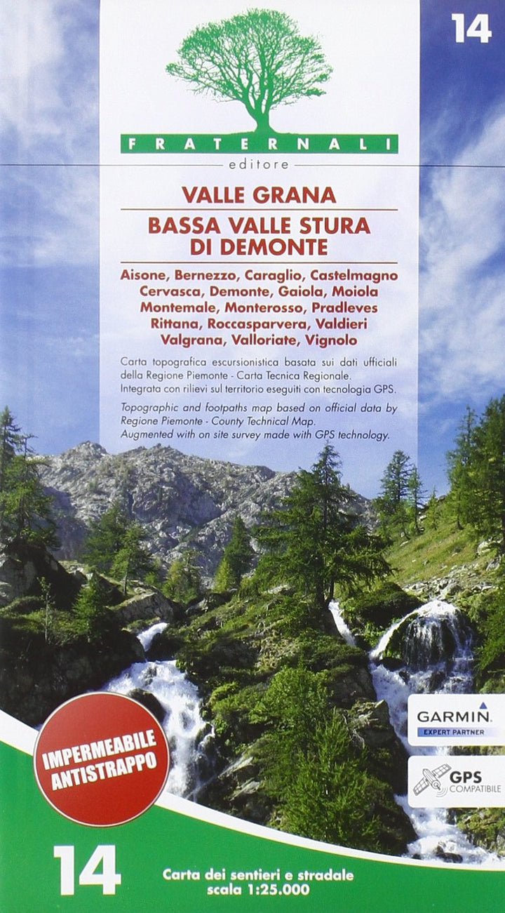Bassa Valle Stura di Demonte - Val Grana (wandelkaart, Band 14), Taschenbuch