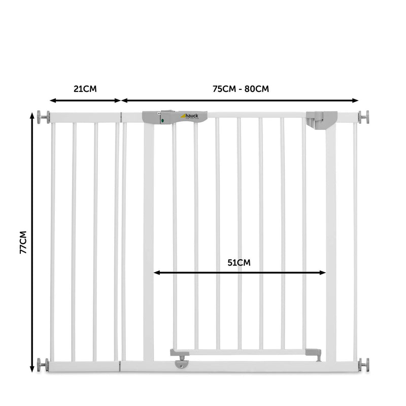 Hauck 21 cm Verlängerung für Kinder Türschutzgitter / Treppenschutzgitter Open N Stop / Open N Stop