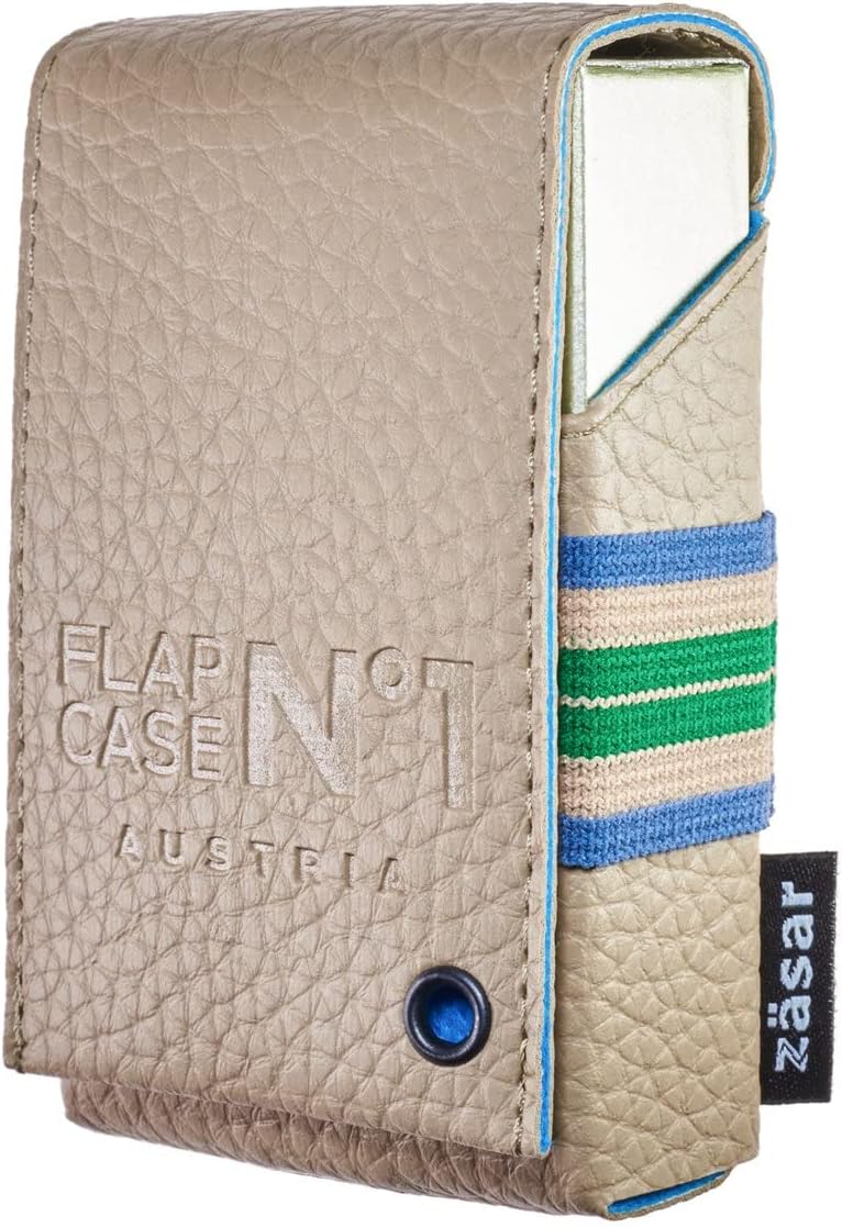 FLAPCASE N°1 • POLO • Designer Zigarettenetui, Made in Austria, Gummiband, Leder vegan Zigarettenbox