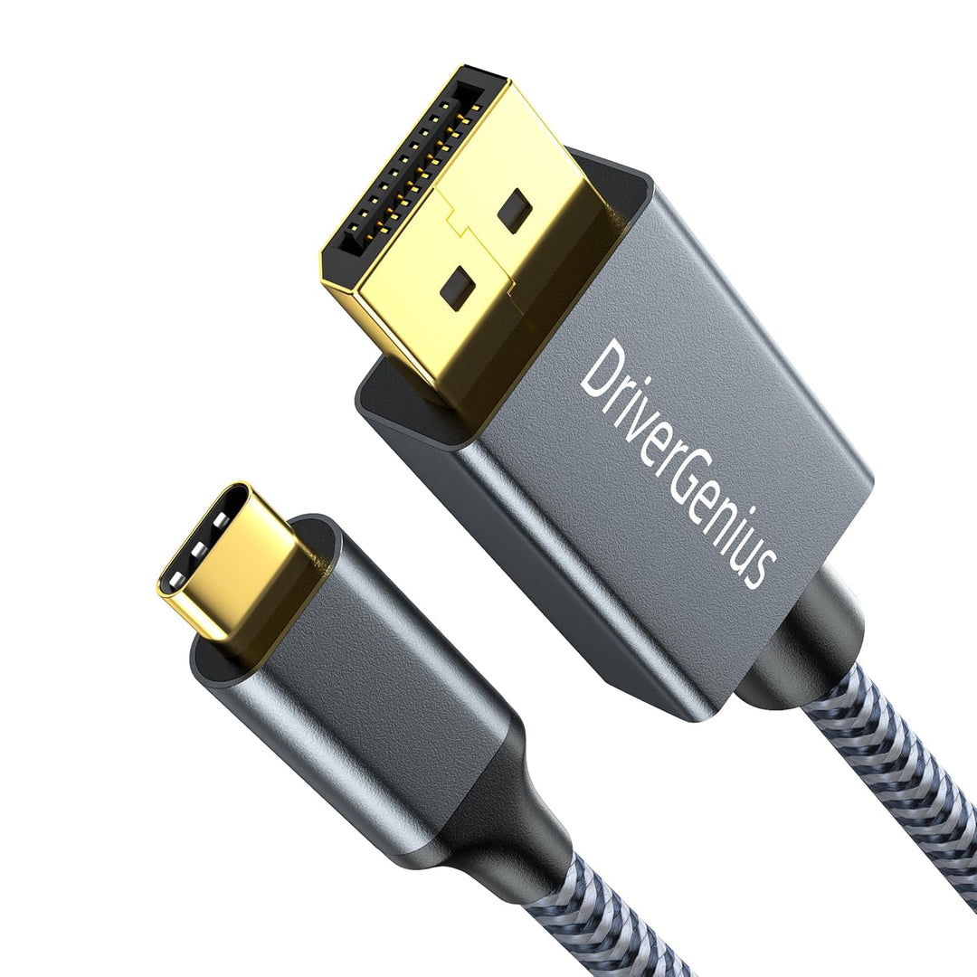 DriverGenius 8K USB-C auf DisplayPort Kabel 1.8 M - USB Typ-C zu DP 1.4 Monitor Video Konverter [8K@
