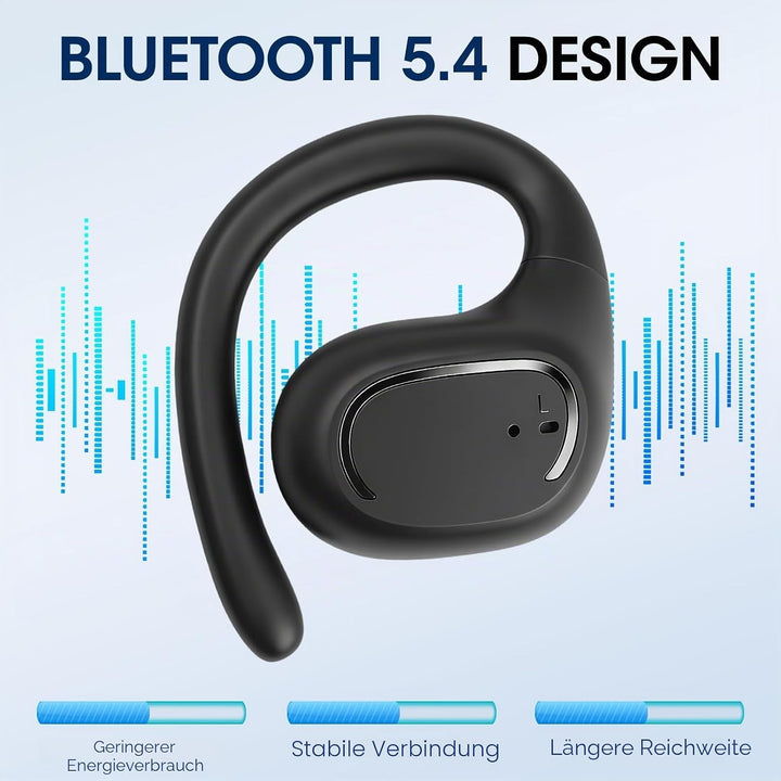KI Übersetzer Kopfhörer 144 Sprachen, Open Ear Bluetooth 5.4, 58H Ladecase | Sprachübersetzer Kopfhö