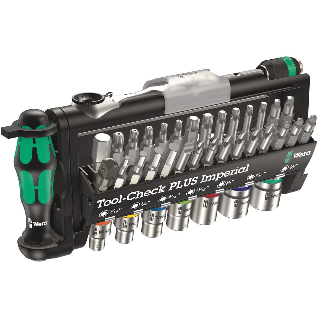 Wera 05056491001 Bit-Sortiment, Tool-Check PLUS Imperial, zöllig, 39-teilig Tool-Check PLUS Imperial