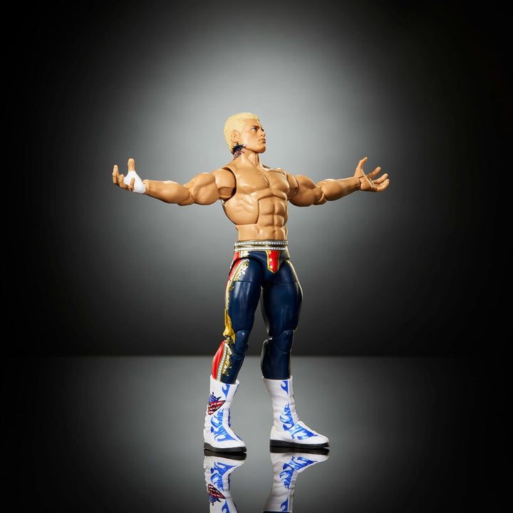 Mattel WWE Elite Actionfigur & Zubehör, Serie #125 Set, 15,2 cm grosses Sammlerstück Cody Rhodes mit