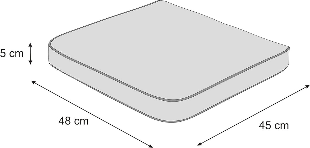 PillowPrim 4er Set Stuhlkissen / Sitzkissen 48x45 cm Sitzauflagen Polsterauflagen Outdoor/Indoor Aus