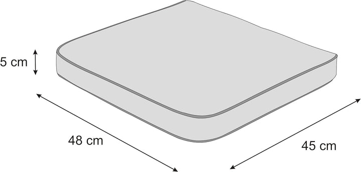 HOBBYGARDEN 4er Set Stuhlkissen/Sitzkissen 48x45 cm Sitzauflagen Polsterauflagen Outdoor/Indoor Auss
