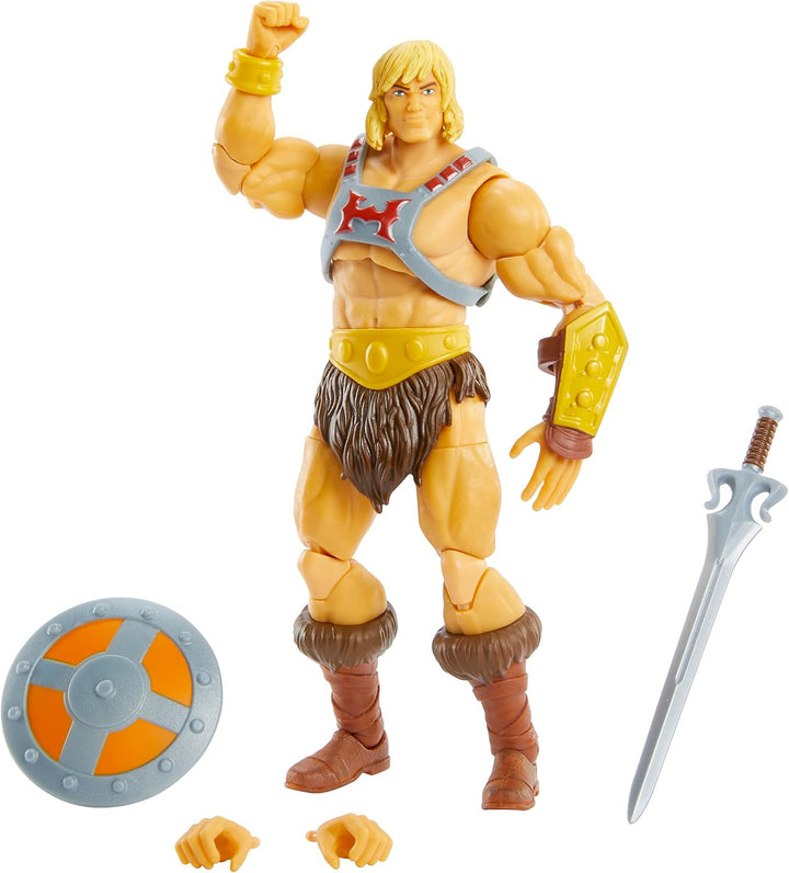 Masters of the Universe Masterverse Revelation He-Man Action Figure, 7-in MOTU Battle Figure for Sto