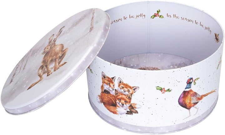 Wrendale Designs Runde Weihnachtsdose, Motiv: Winterwaldtiere