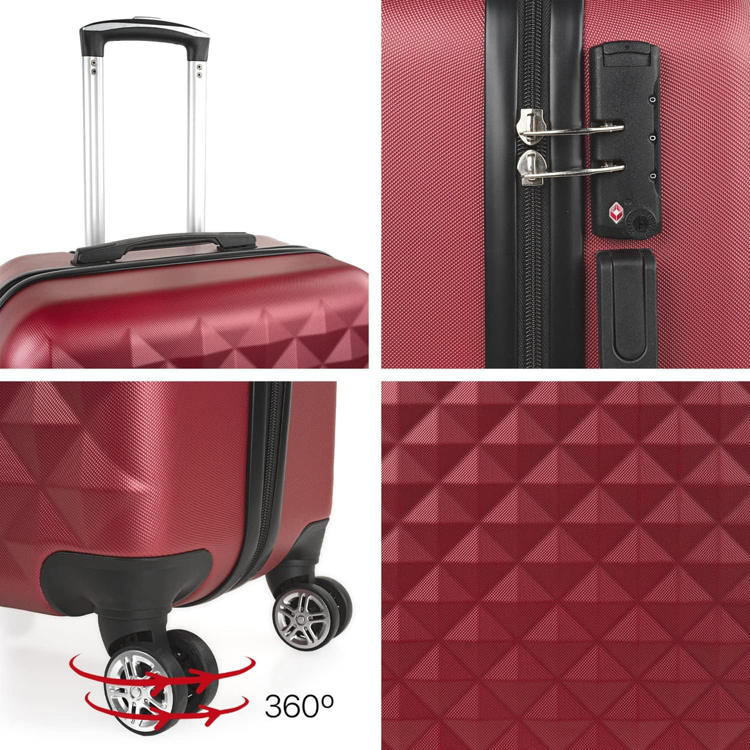 ITACA - Spielkoffer 4 Räder. Reisekoffer Set. Grosser, mittlerer Koffer und Kabinenkoffer. Reisekoff