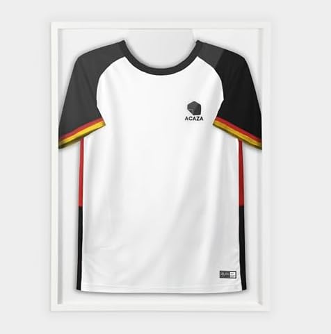 ACAZA Trikotrahmen 60 x 80cm, 3D Bilderrahmen tief zum befüllen mit Fussball-, Eishockey-, Rugby-, N