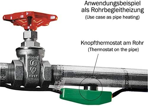 Cerres Frostschutz Heizkabel Mit Knopf-Thermostat, Pflanzen-Heizung, 1m 2m 4m 8m 12m 14m 24m 36m 48m