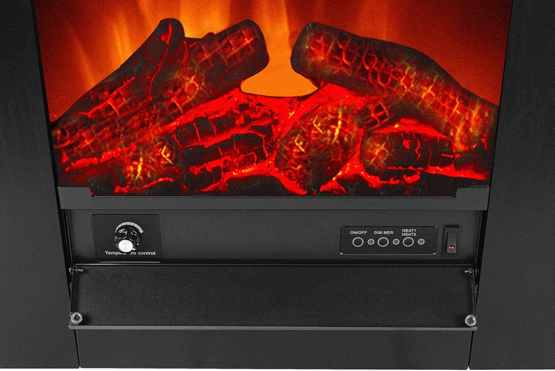 Elektrokamin Tessin von El Fuego® Farbe Schwarz Kaminofen Dekokamin AY 627