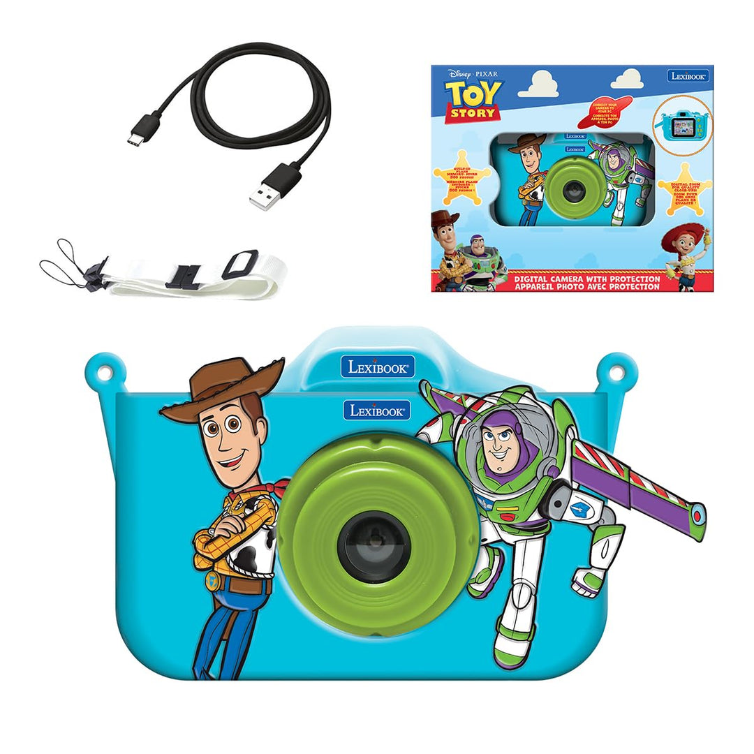 Lexibook, Disney Toy Story Kinderkamera, schützende Charakter‑Hülle, integrierter Flash‑Speicher, US