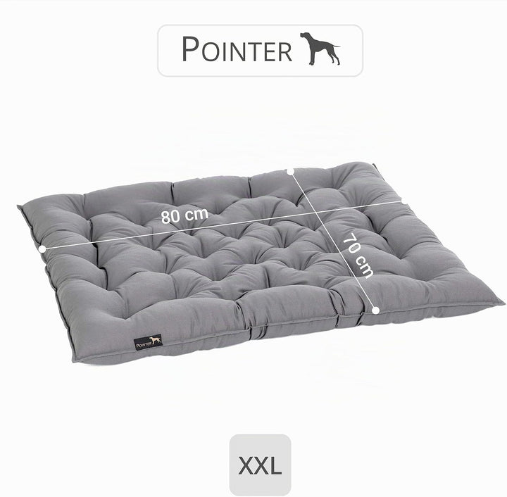 Pointer | Hundekissen Urban - orthopädisch, waschbar, robust, bequem (XXL - 80x70 cm, Hellgrau) XXL