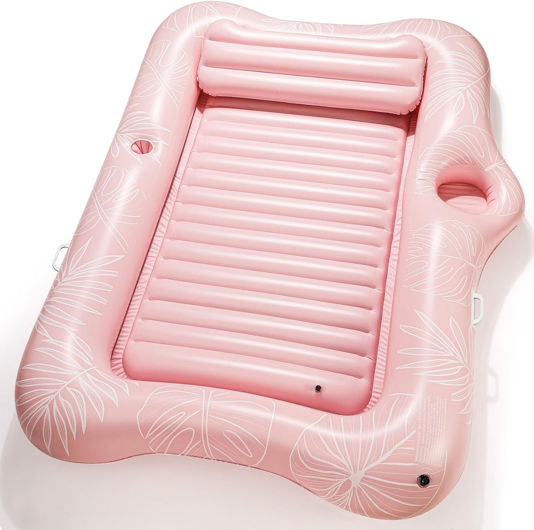 HeySplash Aufblasbares Pool Luftmatratze mit Tassenhalter, Pool Aufblasbares Bett in Meerjungfrau Sc