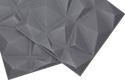 Nord Plus - Wandpaneele aus Styropor 3D Paneele für Decke Dekor Wandverkleidung Paneele (Dunkelgrau,