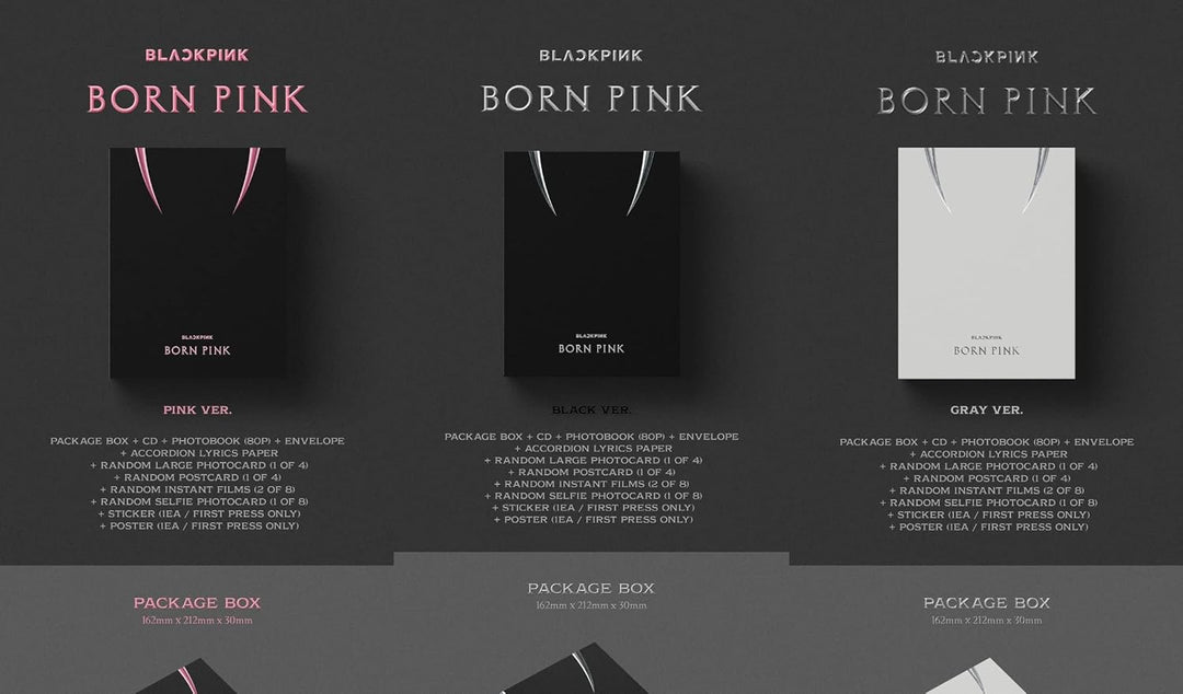 DREAMUS Blackpink Born Pink 2nd Album Box Set Version CD + Poster Fotobuch Akkordeon-Liedtext Papier