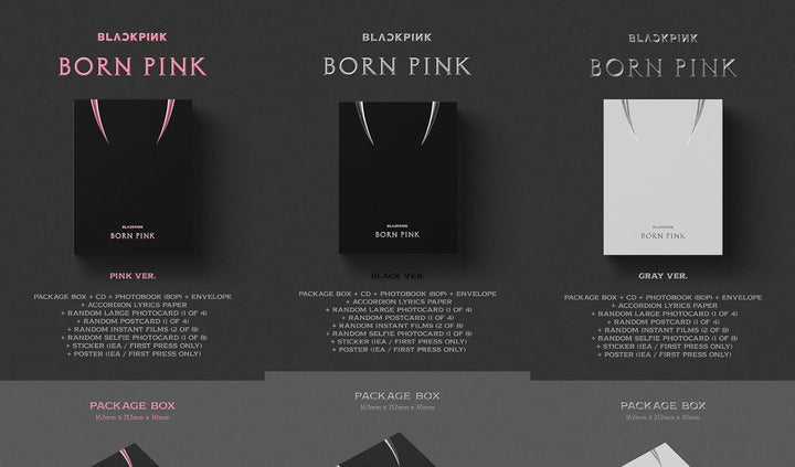 DREAMUS Blackpink Born Pink 2nd Album Box Set Version CD + Poster Fotobuch Akkordeon-Liedtext Papier