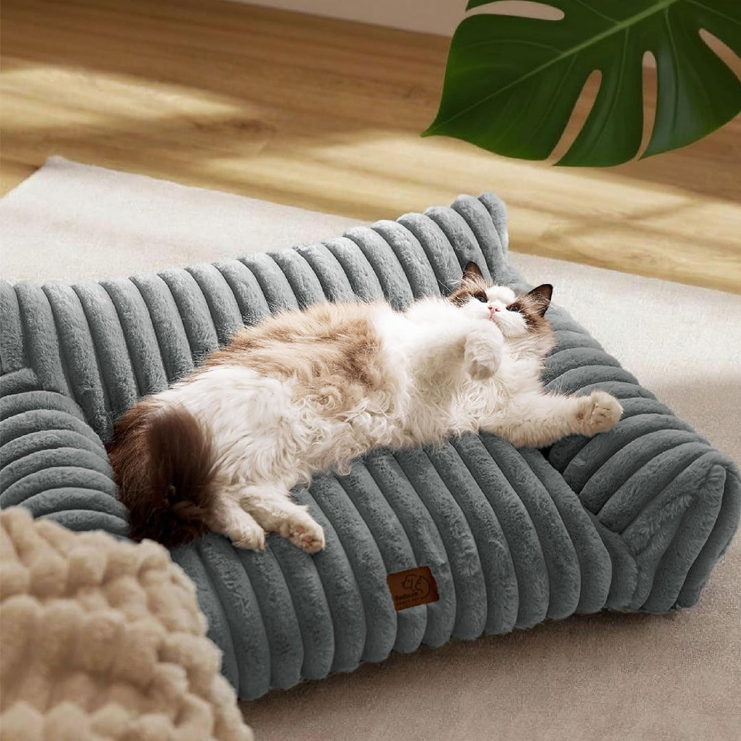 BEDSURE Katzenbett gross orthopädisches Hundesofa - 76x51x25cm Hundebett kleine Hunde waschbar Katze
