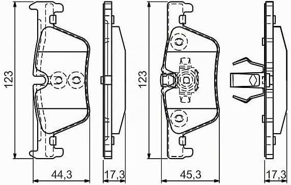 Bosch BP1475 Bremsbeläge - Hinterachse - ECE-R90 Zertifizierung - vier Bremsbeläge pro Set