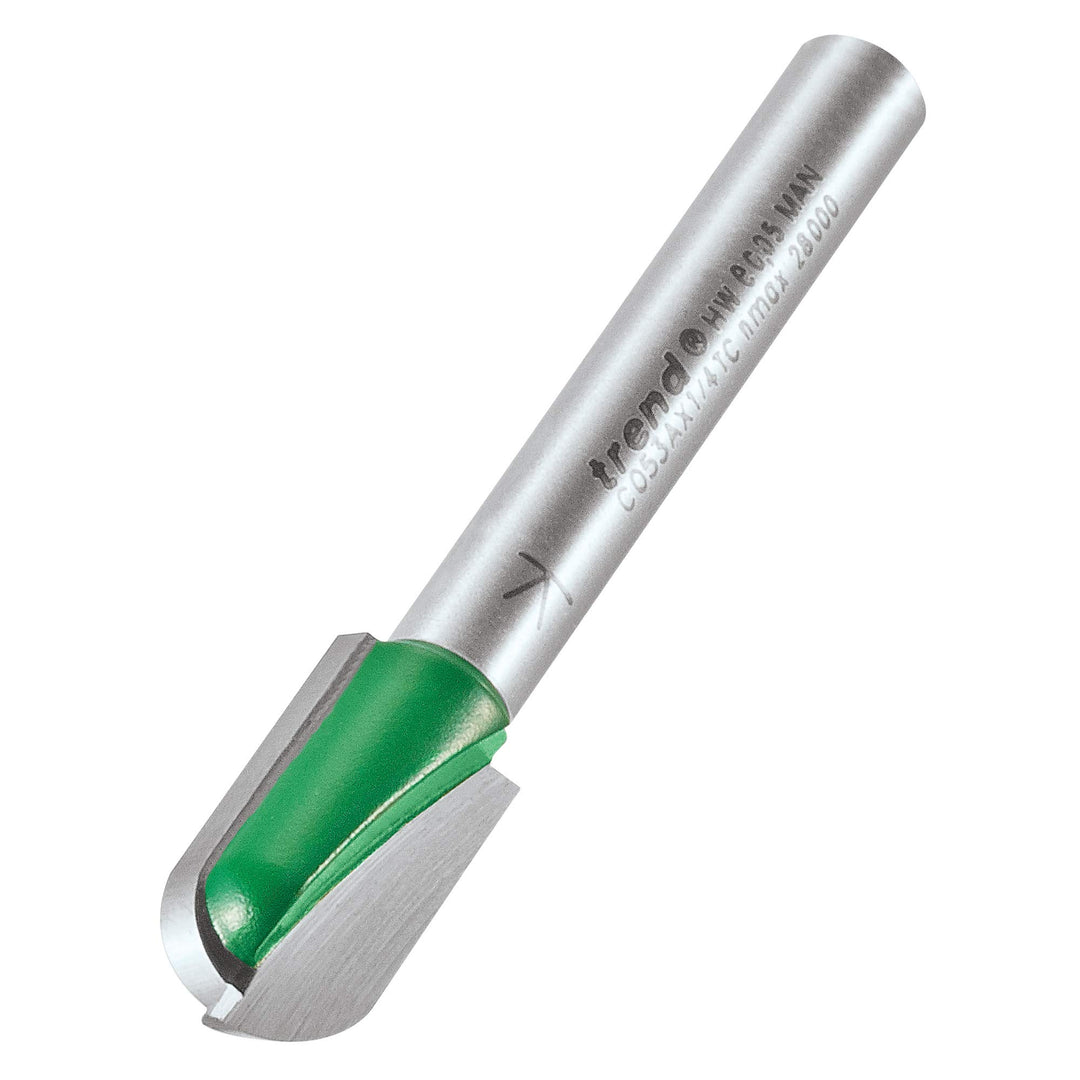 Trend CraftPro C053AX1/4TC Cavetto-Fräser-Bit, 1/4-Zoll-Schaft, 5 mm Radius und 18 mm Schnittdurchme