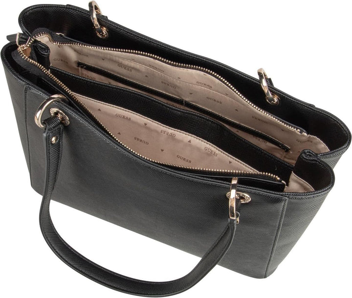 GUESS Damen Noelle Noel Tote Bag Schwarz, Schwarz