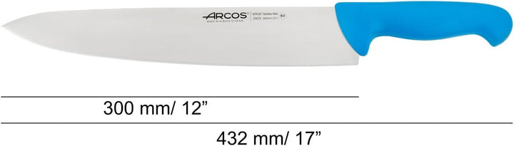 Arcos Serie 2900 - Kochmesser - Klinge Nitrum Edelstahl 300 mm - HandGriff Polypropylen Farbe Blau 3