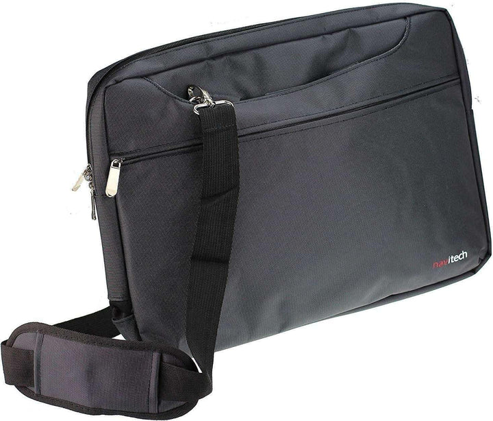 Navitech Schwarz Wasserfeste Tasche – Kompatibel mit dem BSL BSL-7DX 7" Dual Screen Portable DVD Pla