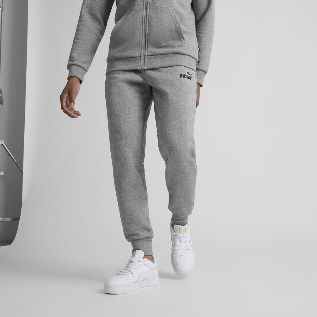PUMA Herren ESS Logo Pants FL Cl Hose S Medium Gray Heather, S Medium Gray Heather