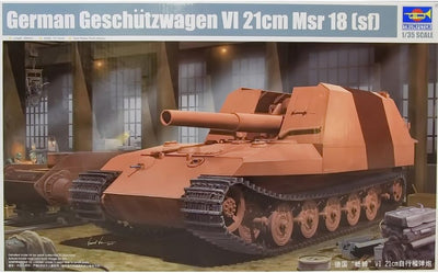 Trumpeter 01540 Modellbausatz Geschützwagen Tiger Grille21/210mm Morta