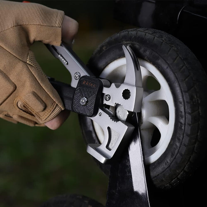 ROXON 16 in One Tools Hammer Multitool mit Feuerstein, auswechselbarem Messer, Bestes Campingzubehör