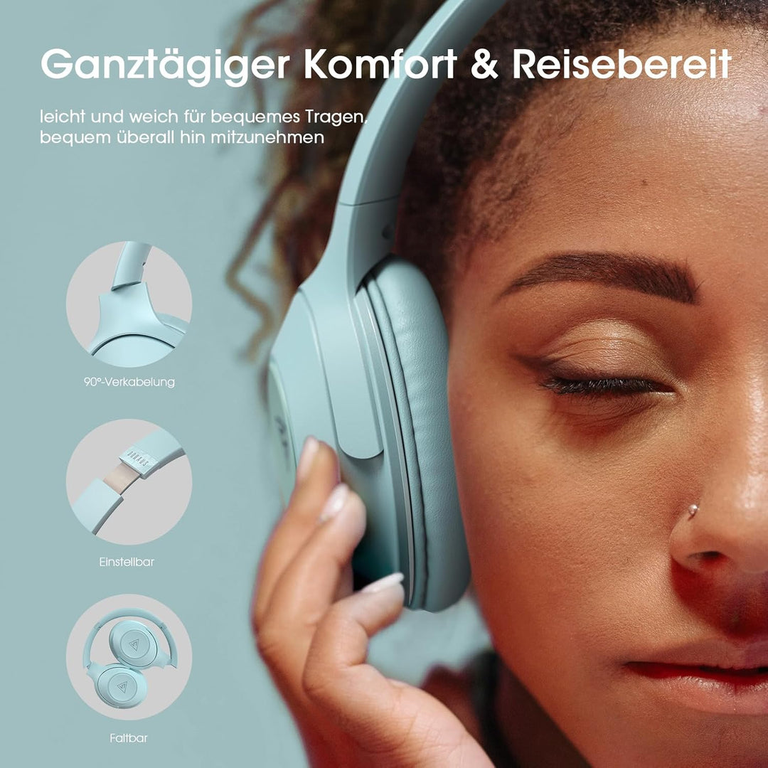 DOQAUS Kopfhörer Kabellos Bluetooth,70Std Kopfhörer Over Ear mit, Bluetooth 5.4 Kpfhörer mit Kabel,