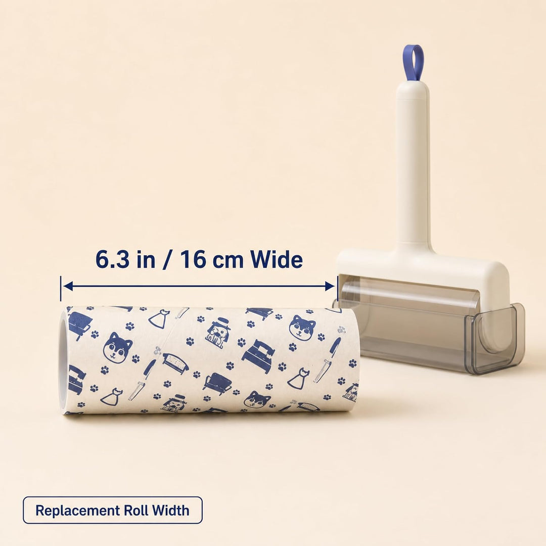 Flusenroller-Set mit Staubschutzhaube, 200 Blatt Sparpack 16 cm 2, 16 cm 2