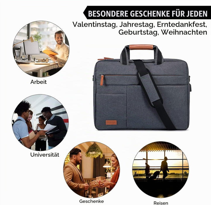 LOVEVOOK Laptop Tasche 15.6 Zoll Notebook Tasche 15.6 Zoll Wasserdicht Aktentasche Herren Schulterta