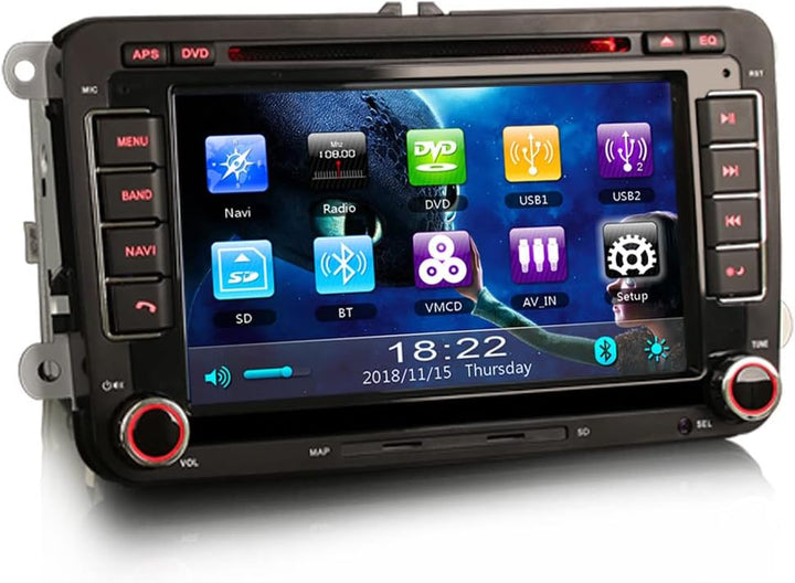 Erisin 7 Zoll Autoradio DVD Multimedia Player Touchscreen für VW Golf MK5 6 Passat Caddy Polo Tiguan