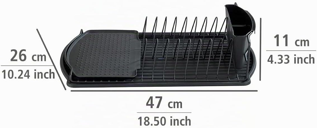 WENKO Geschirrabtropfer Basic, Abtropfgestell für Geschirr, ideal zum Abstellen neben der Spüle, aus