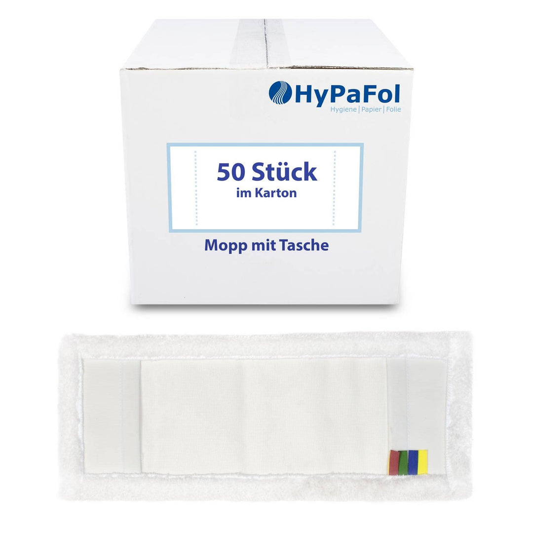 Profi Wischbezug aus Mikrofaser | 40cm Breite | 50er-Pack | für alle Bodenarten und Bodenwischer | E