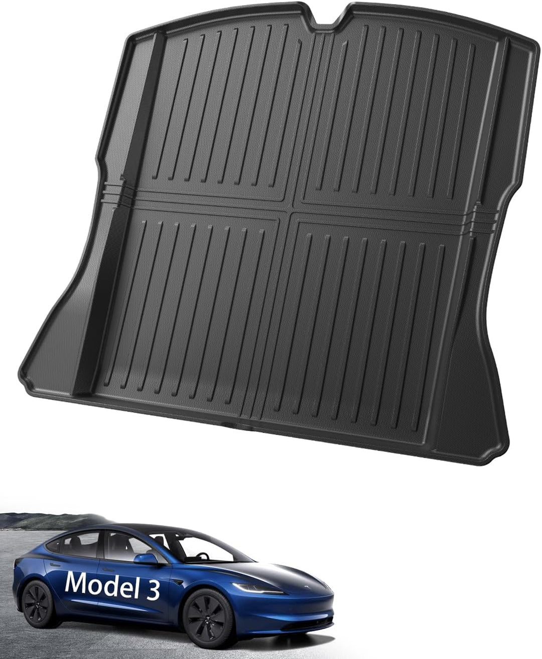 Kofferraummatte für Tesla Model 3 2024 2025, aus TPE, auch für Tesla Model 3 Highland geeignet, Abri