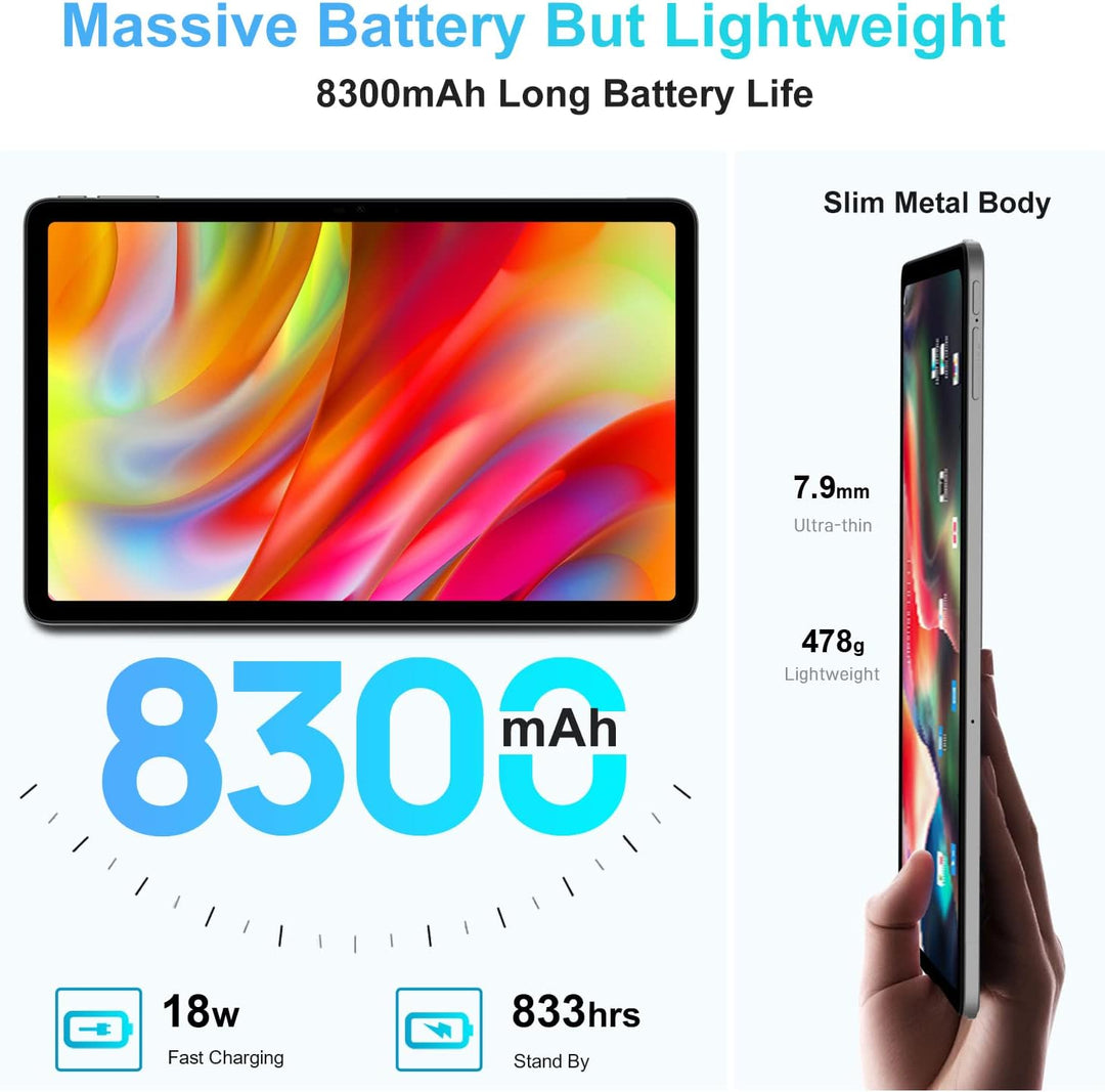 DOOGEE T20 Android Tablet 10,4 Zoll, 15 GB + 256 GB/TF 1 TB Tablet PC 4G LTE + 5G WiFi, 16 MP + 8 MP