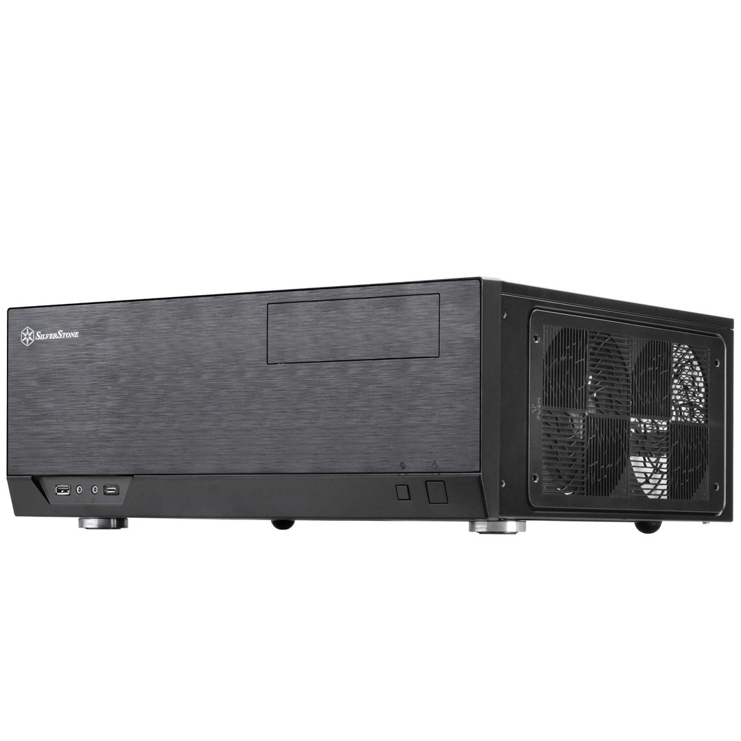 Silverstone SST-GD09B-C - Grandia HTPC ATX Desktop Gehäuse mit hochleistungsfähigem und geräuscharme