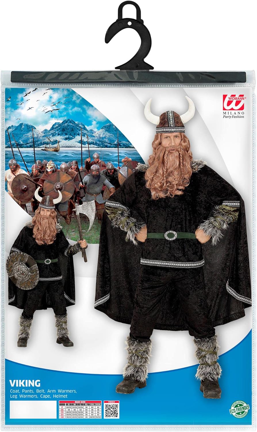 "VIKING" (coat, pants, belt, arm warmers, leg warmers, cape, helmet) - (XXL), XXL